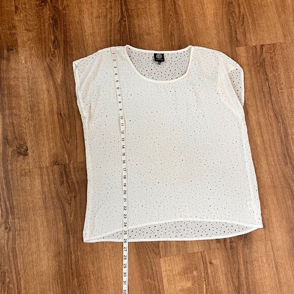 Bobeau Laser Cut Lace Top Soprano Pink Top Bundle Sz L - Picture 7 of 15